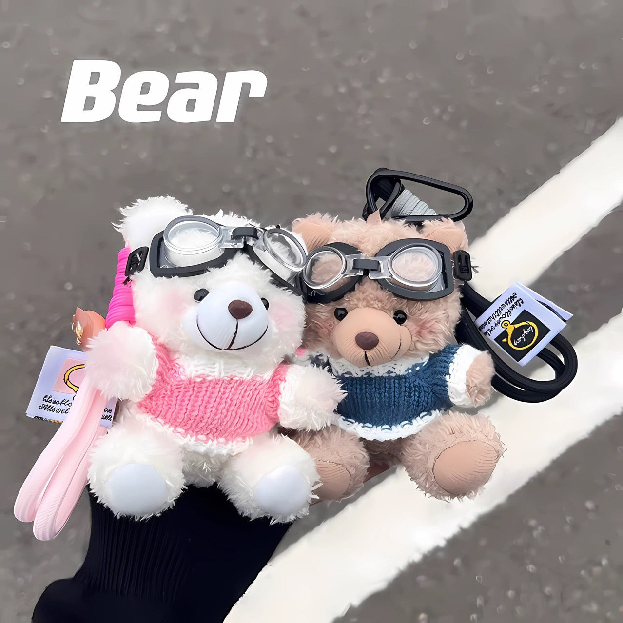 SkyBears Aviator Bear Keychain Set (20-Pack)