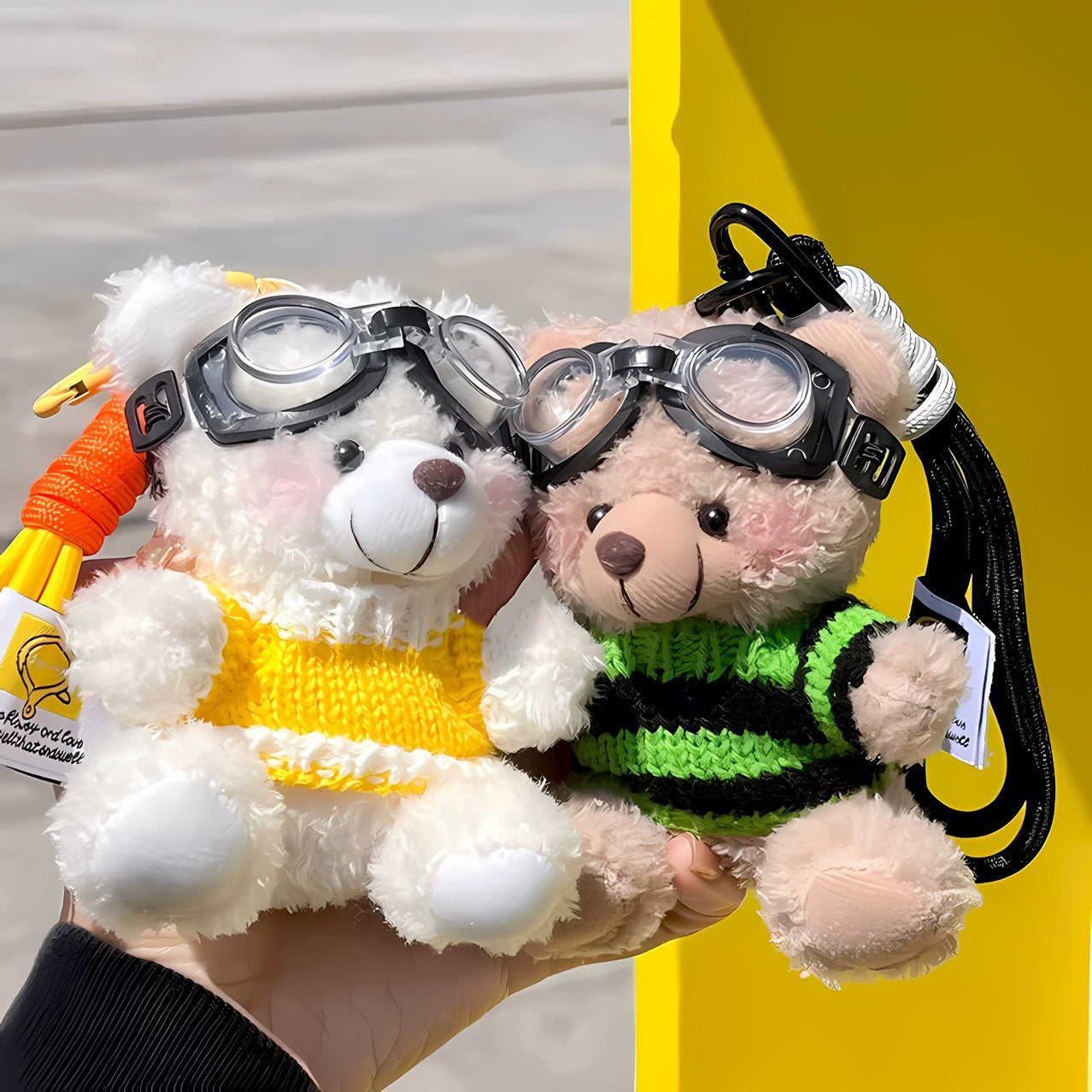 SkyBears Aviator Bear Keychain Set (20-Pack)